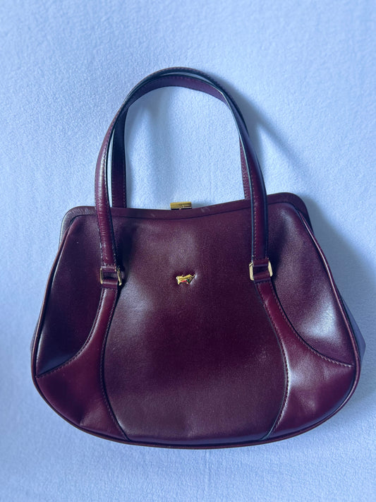 Braun Büffel Leather Handbag – Burgundy