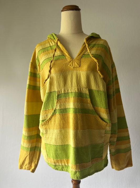 Striped Cotton Baja Hoodie – Size M