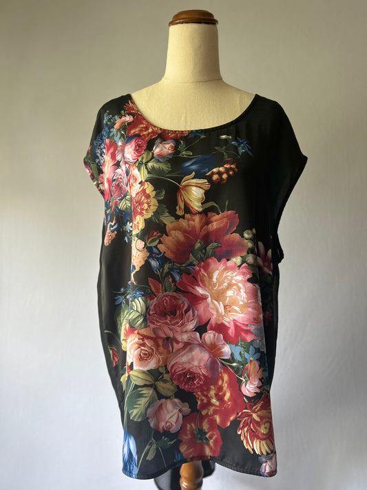 Floral Print Top – Size 16 | Polyester |