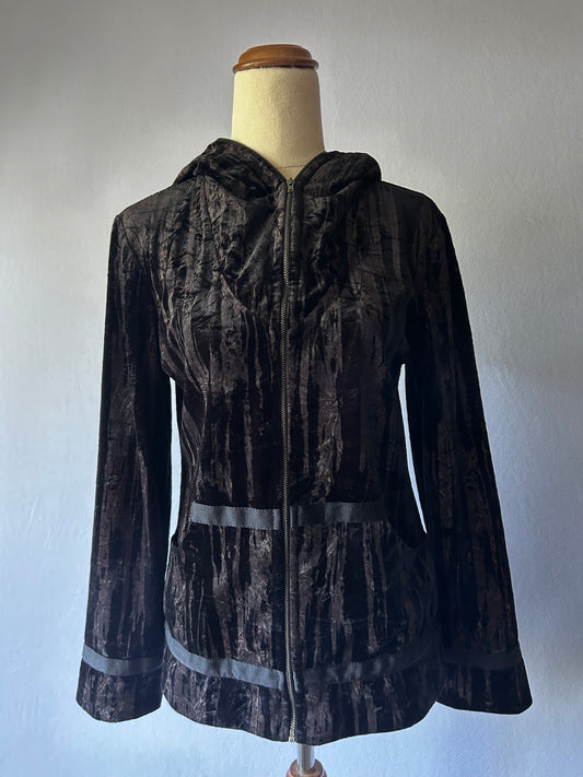 Lisa Law Velvet Hoodie Jacket – Size 10
