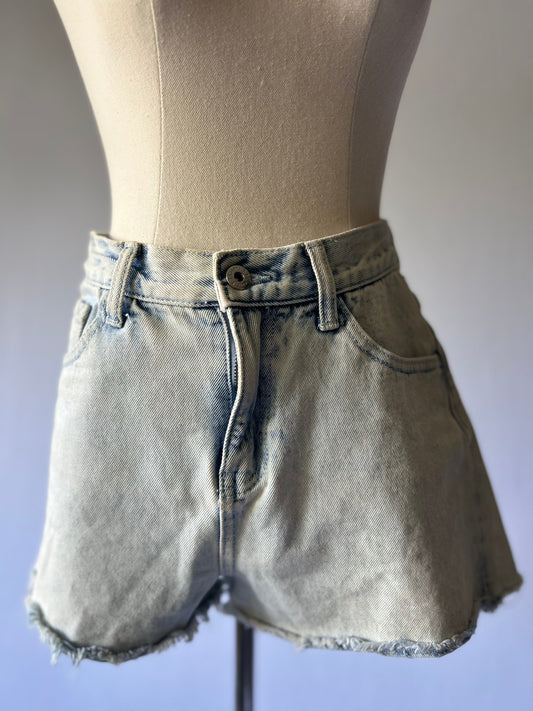 High-Waisted Denim Shorts – Size 8
