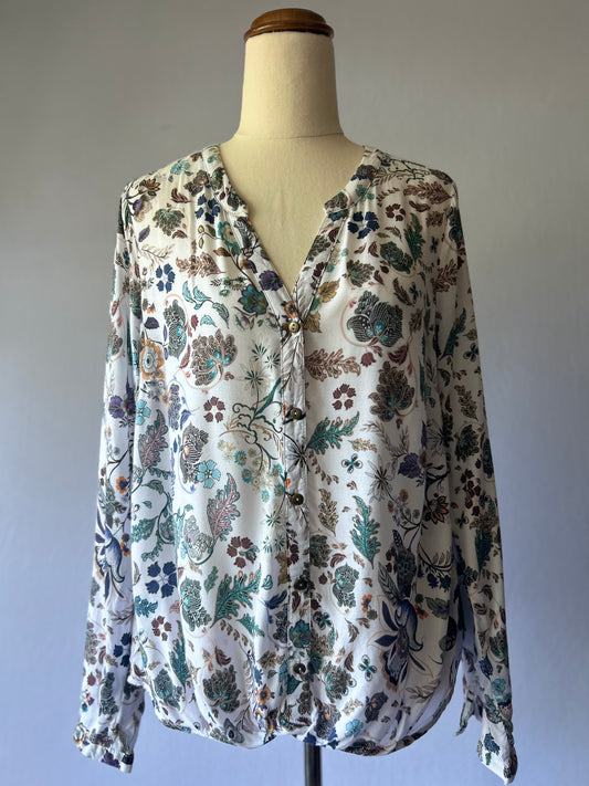 Floral Long Sleeve Shirt – Size M