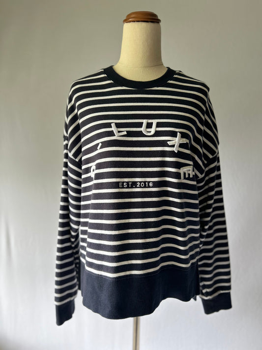 Decjuba Navy & White Striped Jumper – Size M