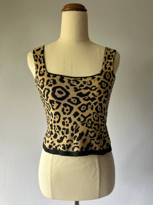 Leopard Print Tank Top – Size M