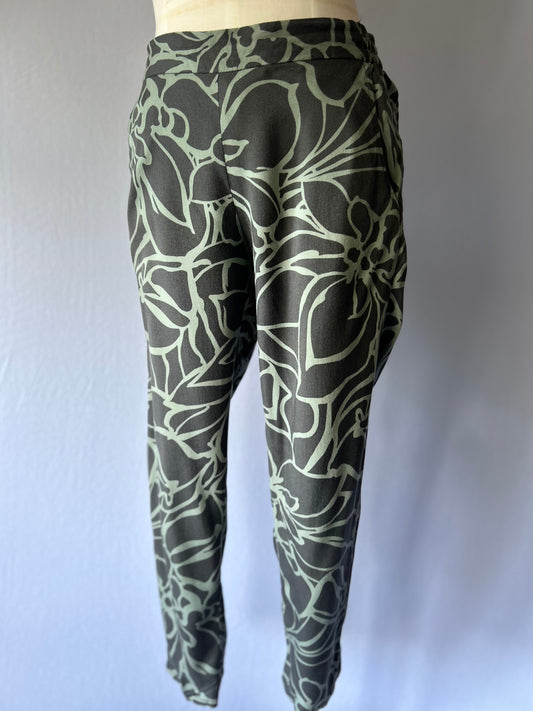 Gap Green Floral Track Pants – Size XS, Viscose