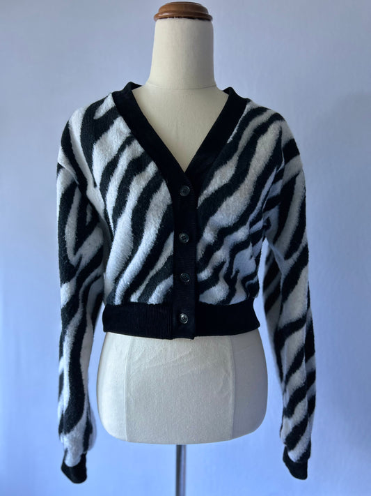 Zebra Print Cardigan – Size M