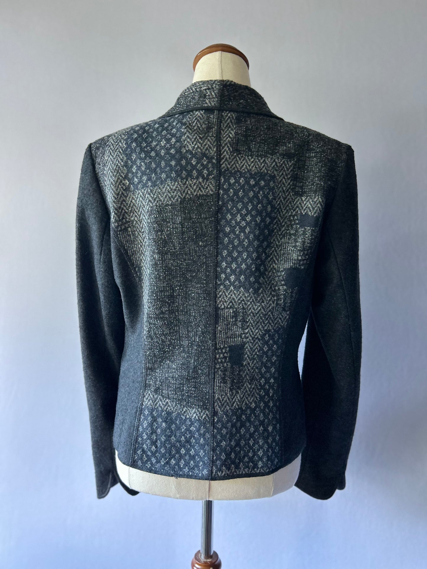 Gerry Weber Patterned Wool-Blend Blazer – Size 8