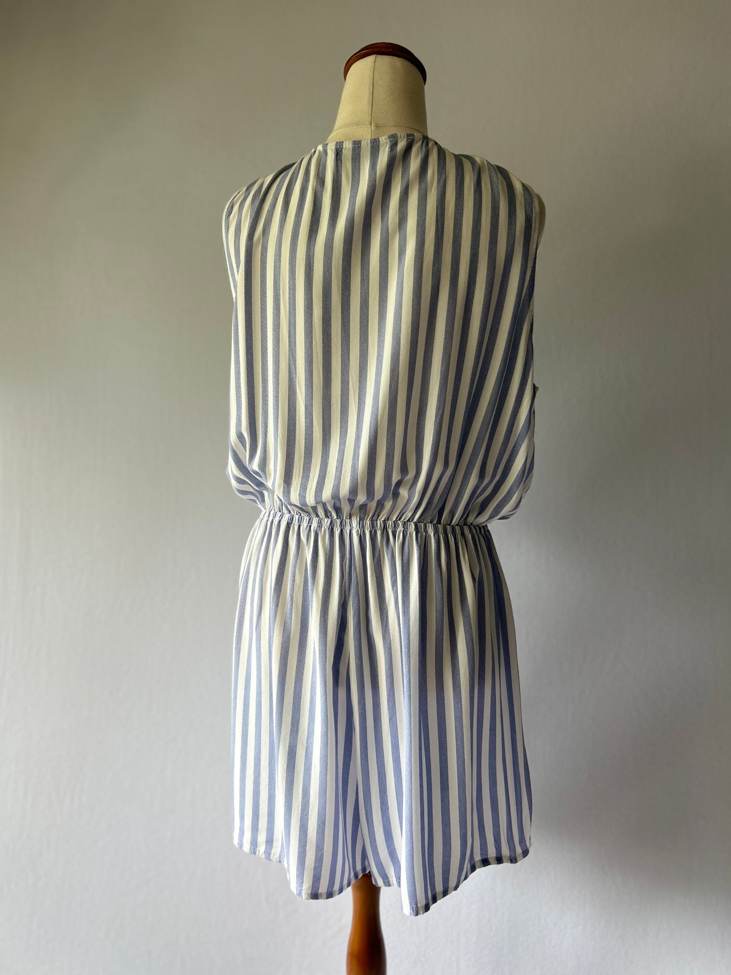 Striped Embroidered Playsuit – Size 14 (US 10 / EU 42) | 100% Viscose
