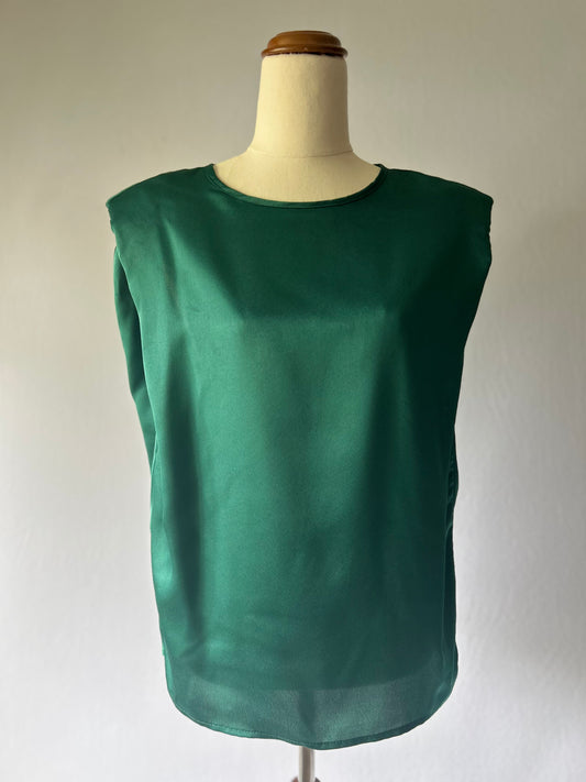 Sleeveless Green Top – Size XS
