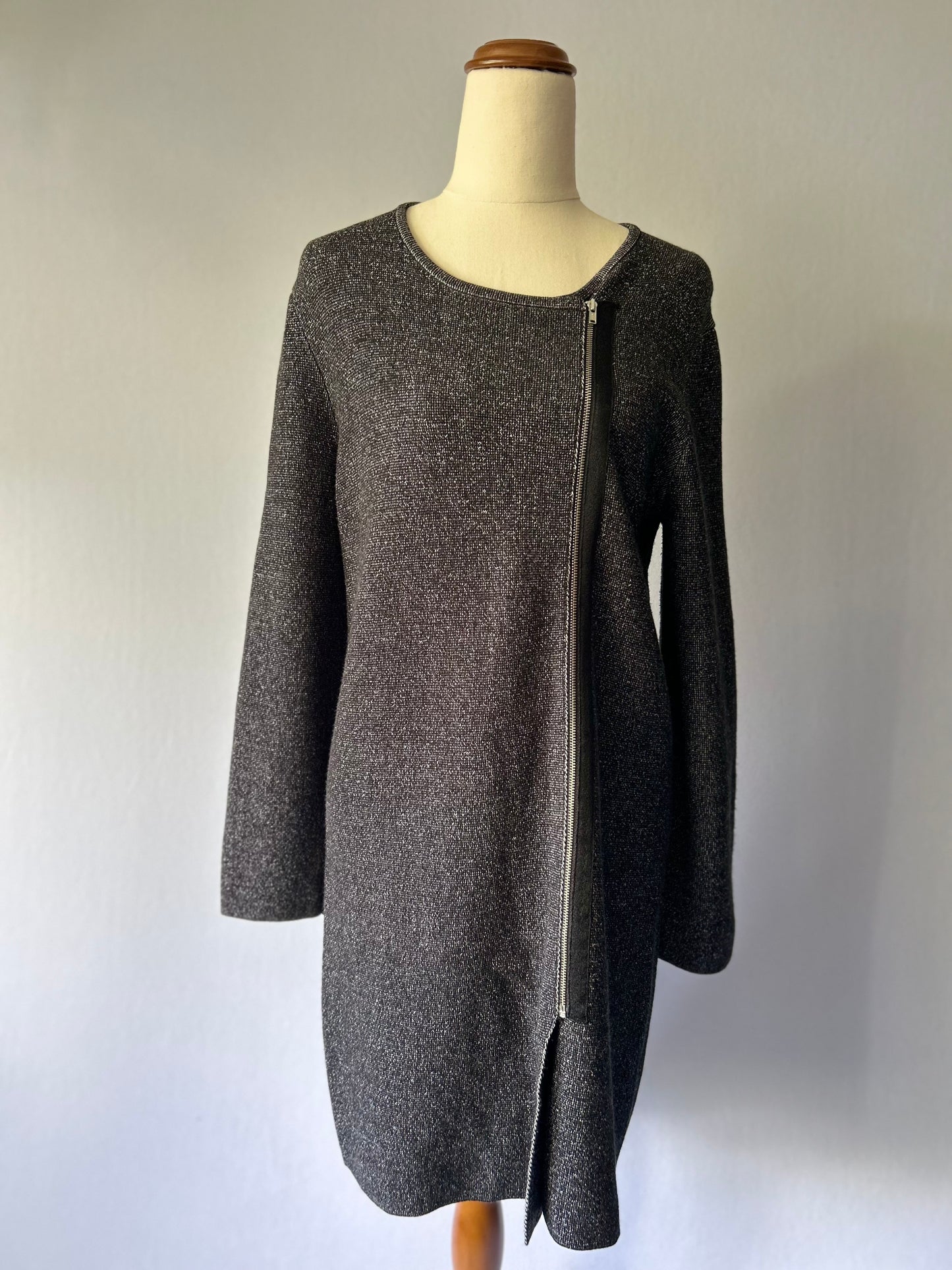 Theory Textured Zip-Front Coatigan – Size S