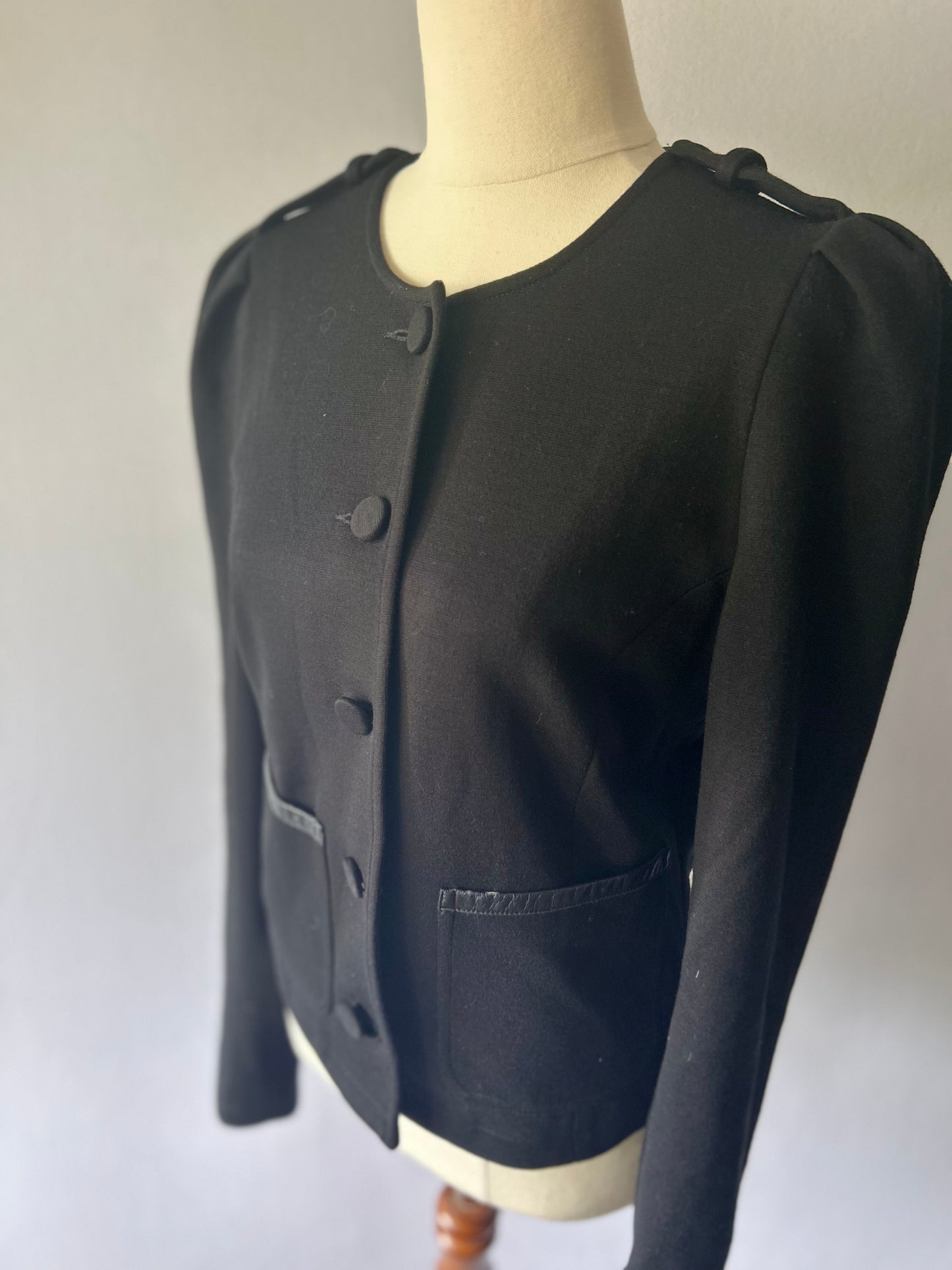 Helen Cherry Merino Wool Tailored Cardigan Jacket – Size S