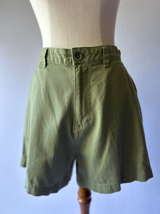 Olive Green Cotton Shorts – Size 12