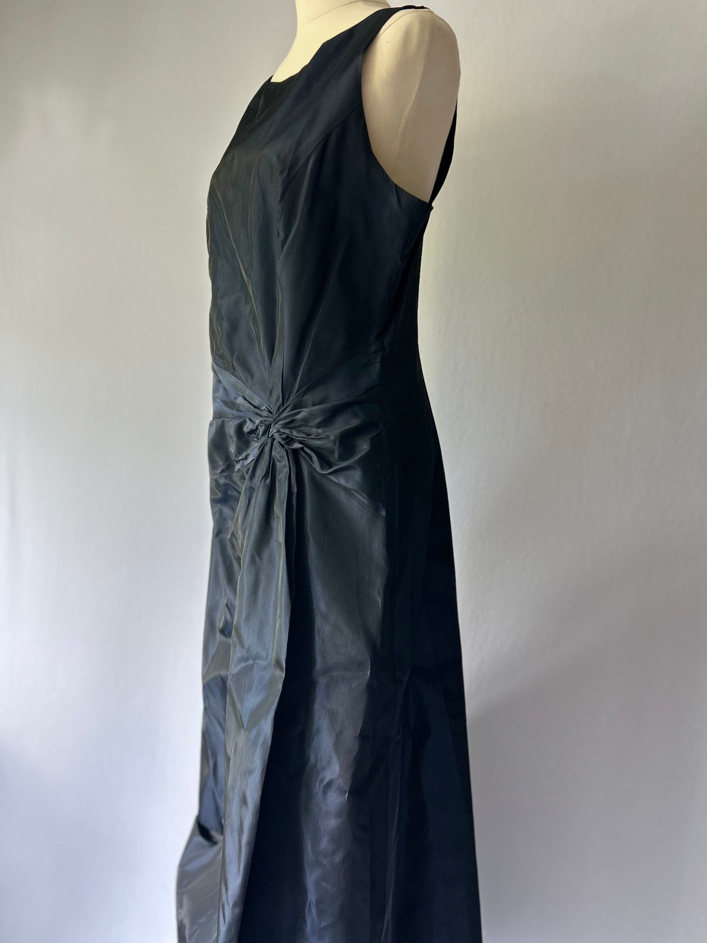 Annamaree Chambers Navy Knot-Detail Maxi Dress – Size 14