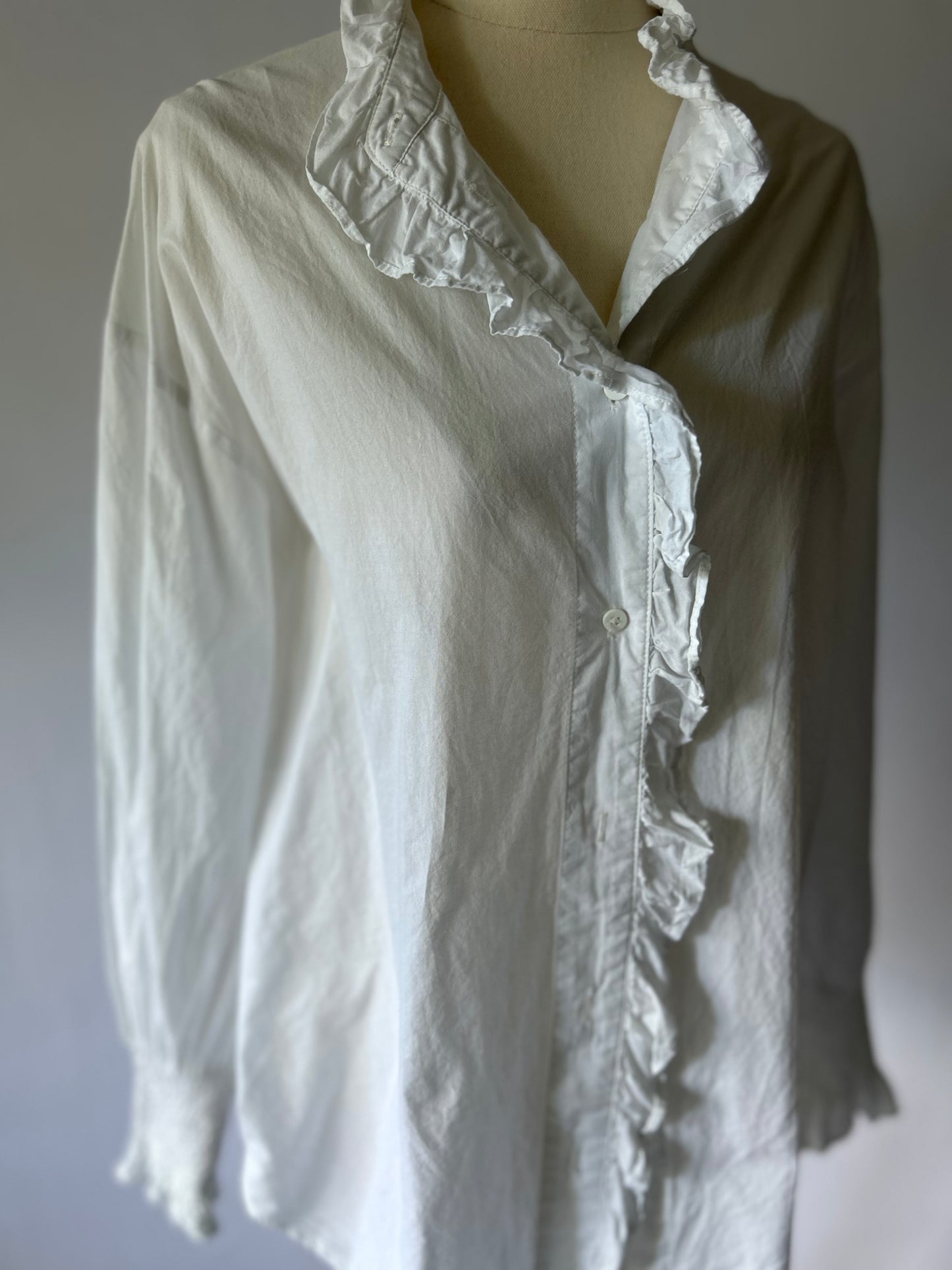 Classic White Cotton Shirt – Size 12