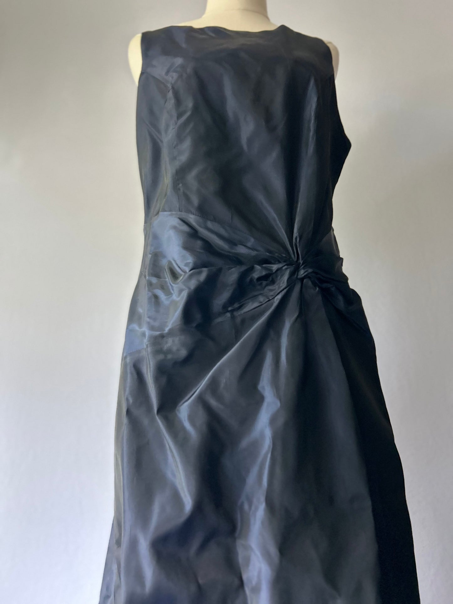 Annamaree Chambers Navy Knot-Detail Maxi Dress – Size 14