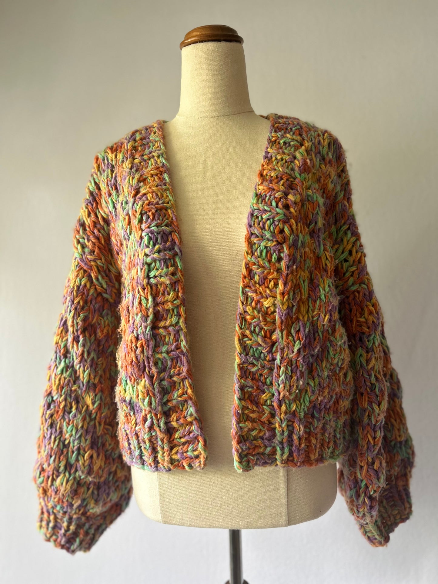 Princess Polly Multi-Color Chunky Knit Cardigan - Size XS/S