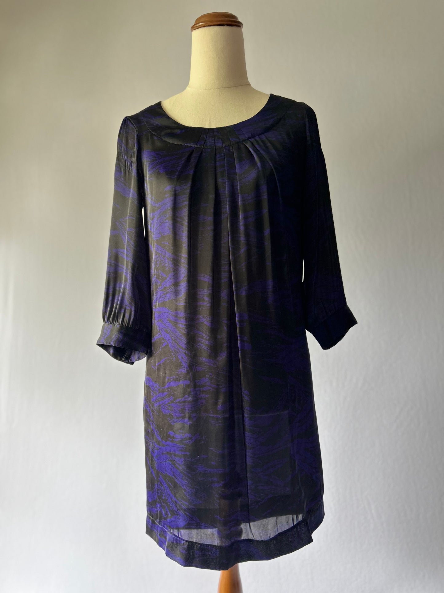Storm Sheer Black & Purple Dress – Size 6