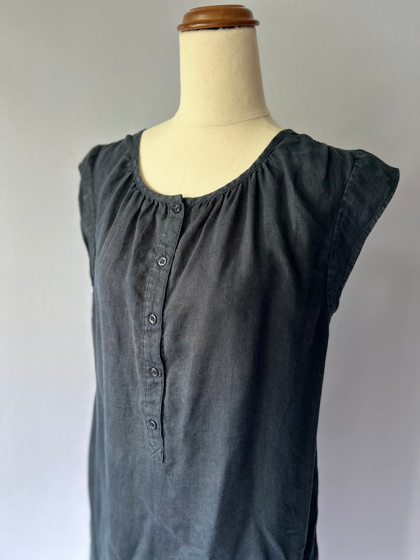 L.K. Bennett 100% Linen Sleeveless Shift Dress – Size S