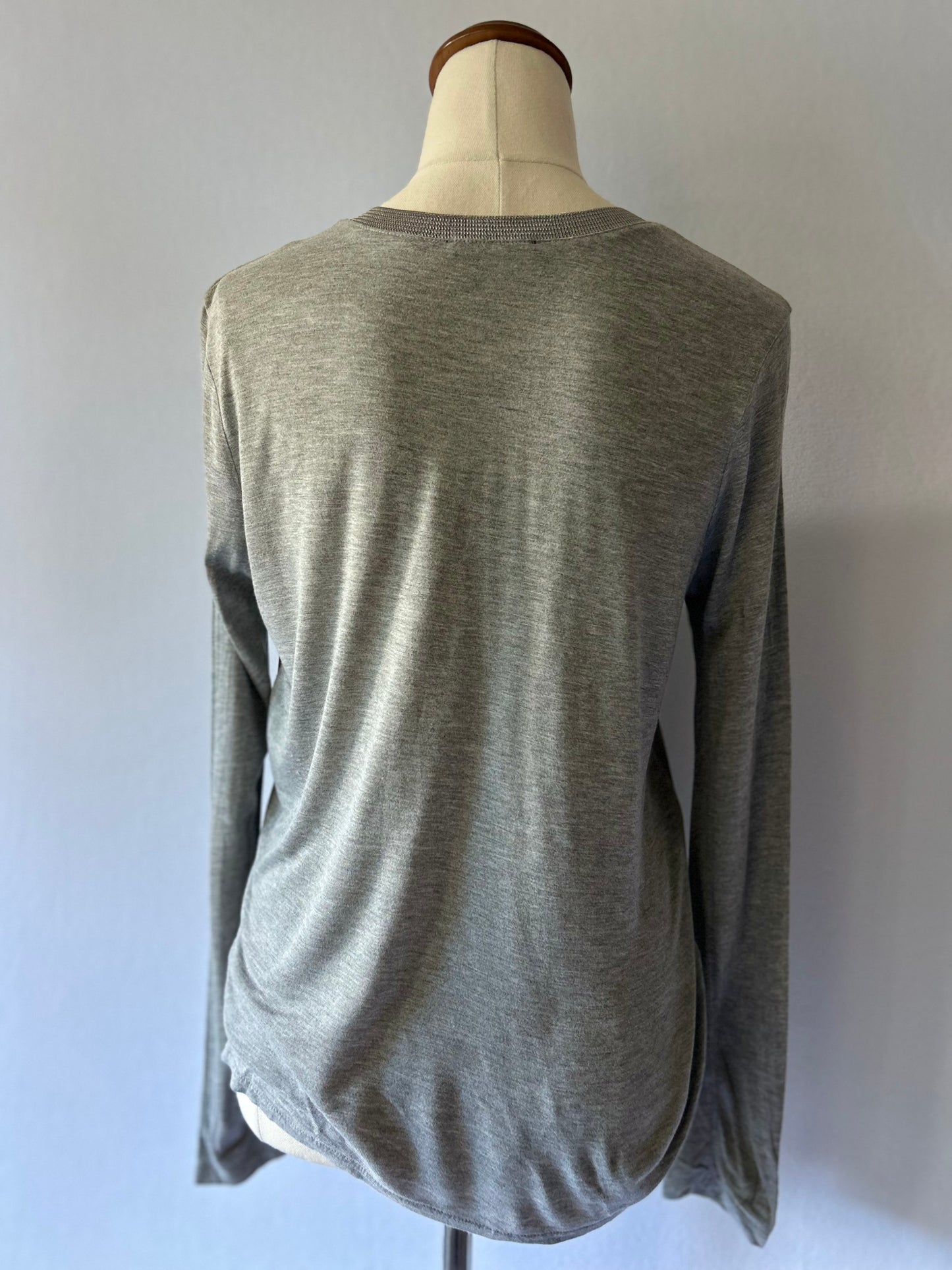 Zara Basic Cotton Long Sleeve Tee – Size S