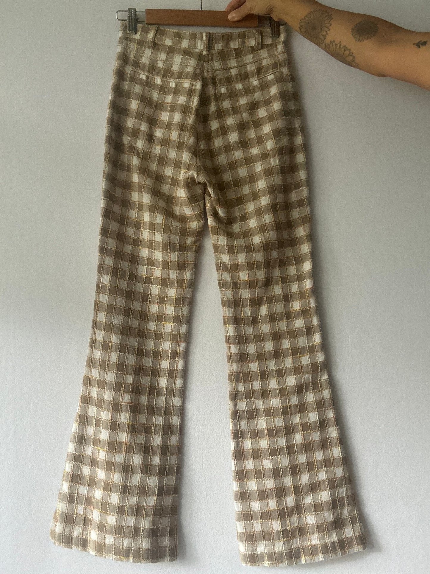 Karen Walker "Gingham Flare" Tailored Trousers – Size UK6/US2