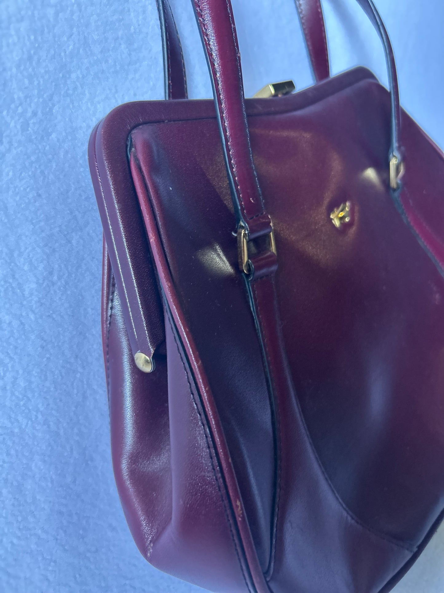 Braun Büffel Leather Handbag – Burgundy