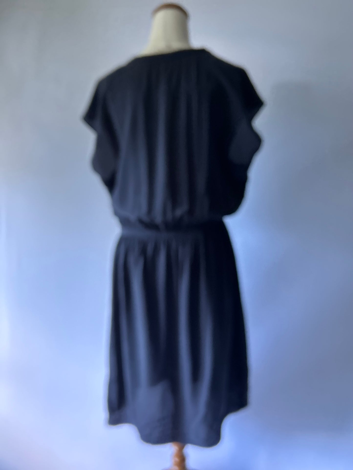 Vanessa Bruno Navy Embroidered Dress – Size 40