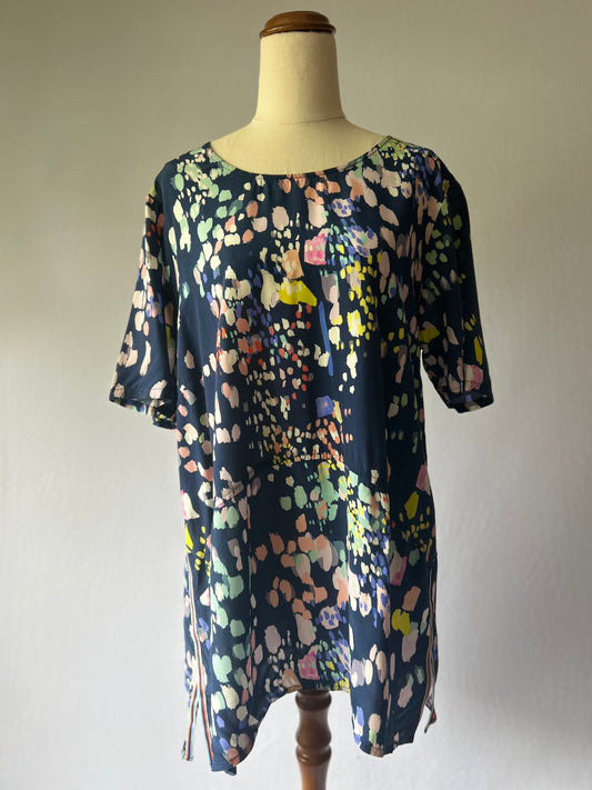 Verge Confetti Print Top – Size Small | Made in New Zealand