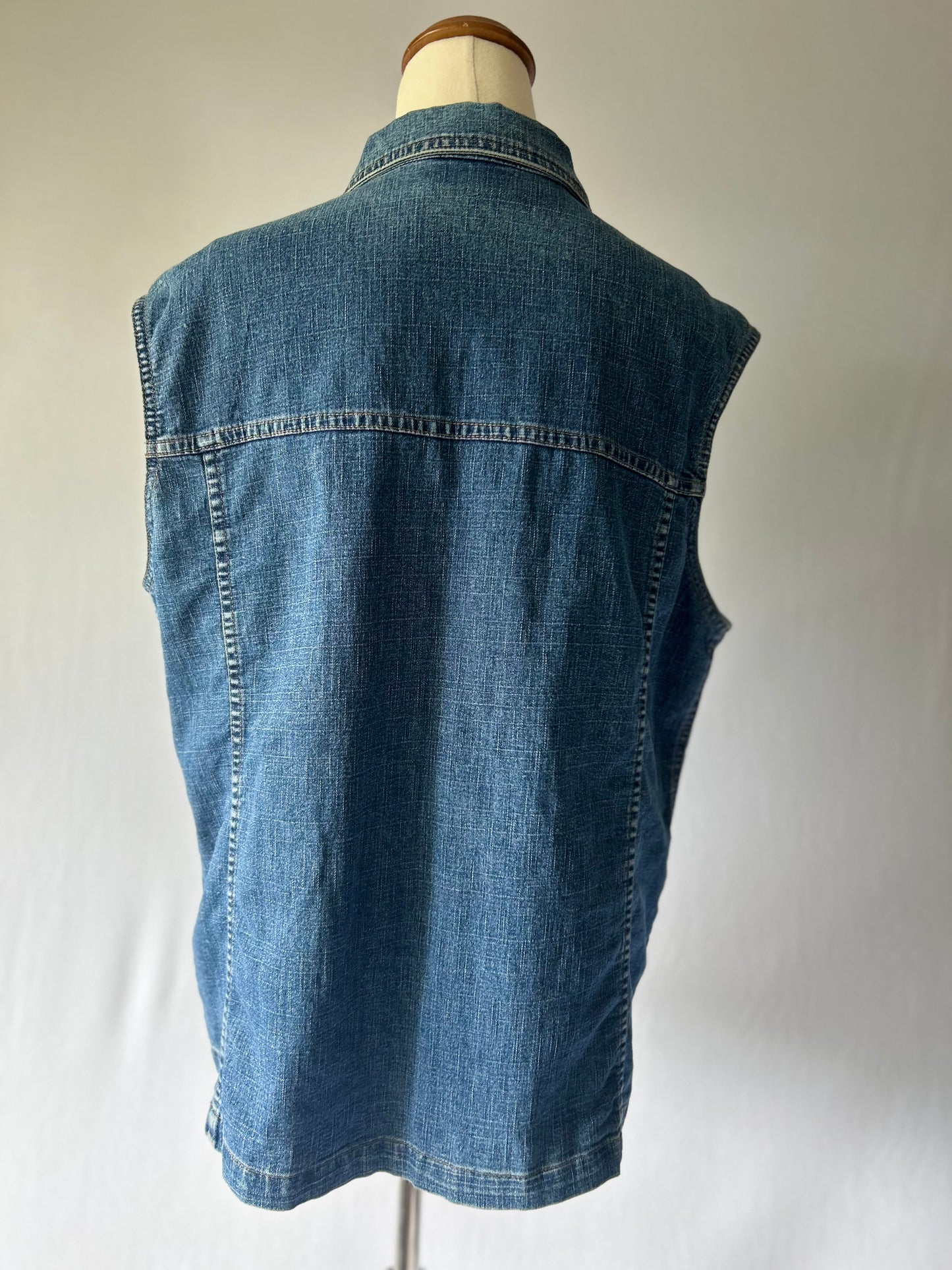 Denim Vest – Size 16, 95% Cotton 5% Elastane