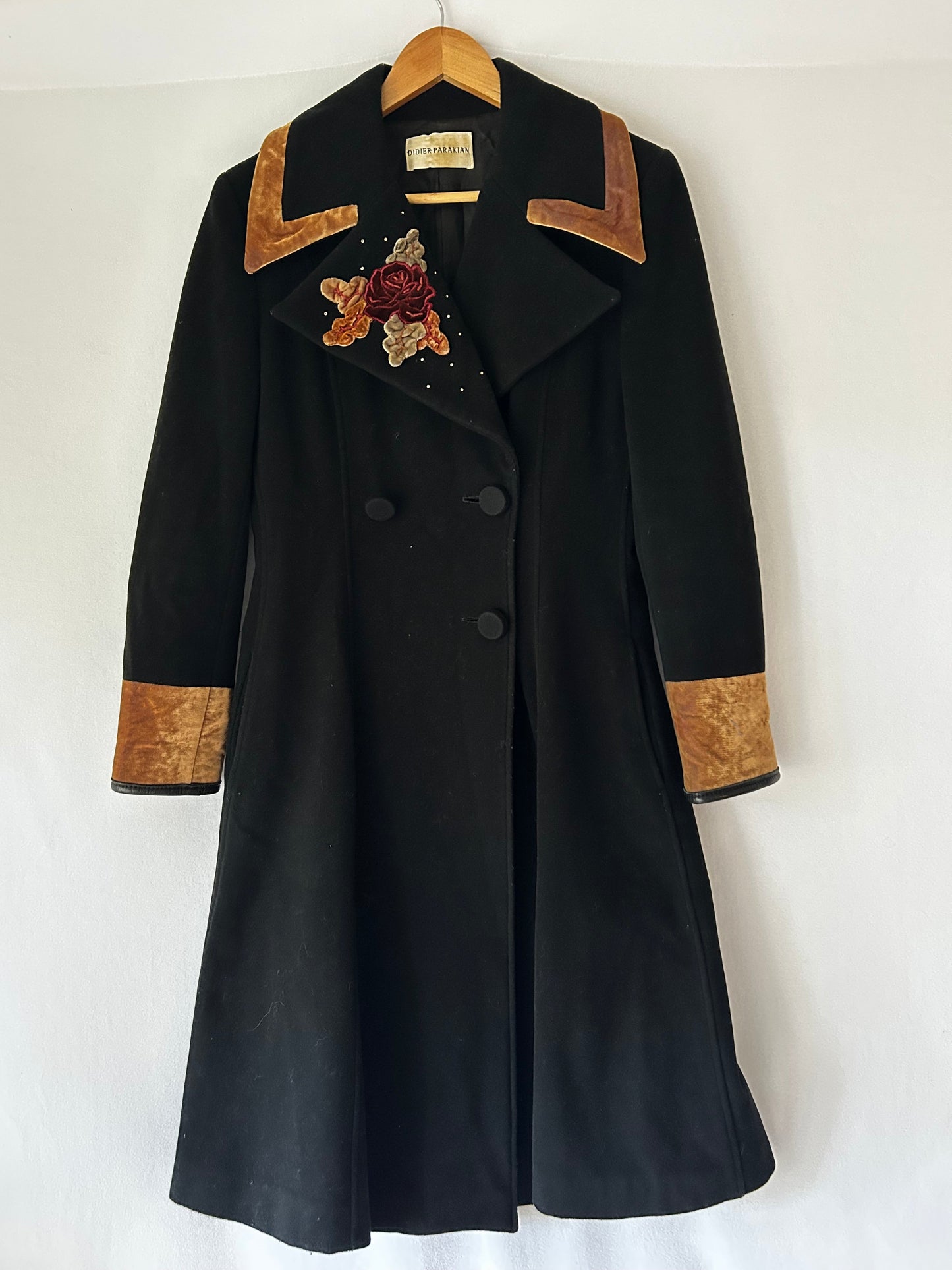 Vintage Didier Parakian French Wool & Cashmere Coat – Size UK 8