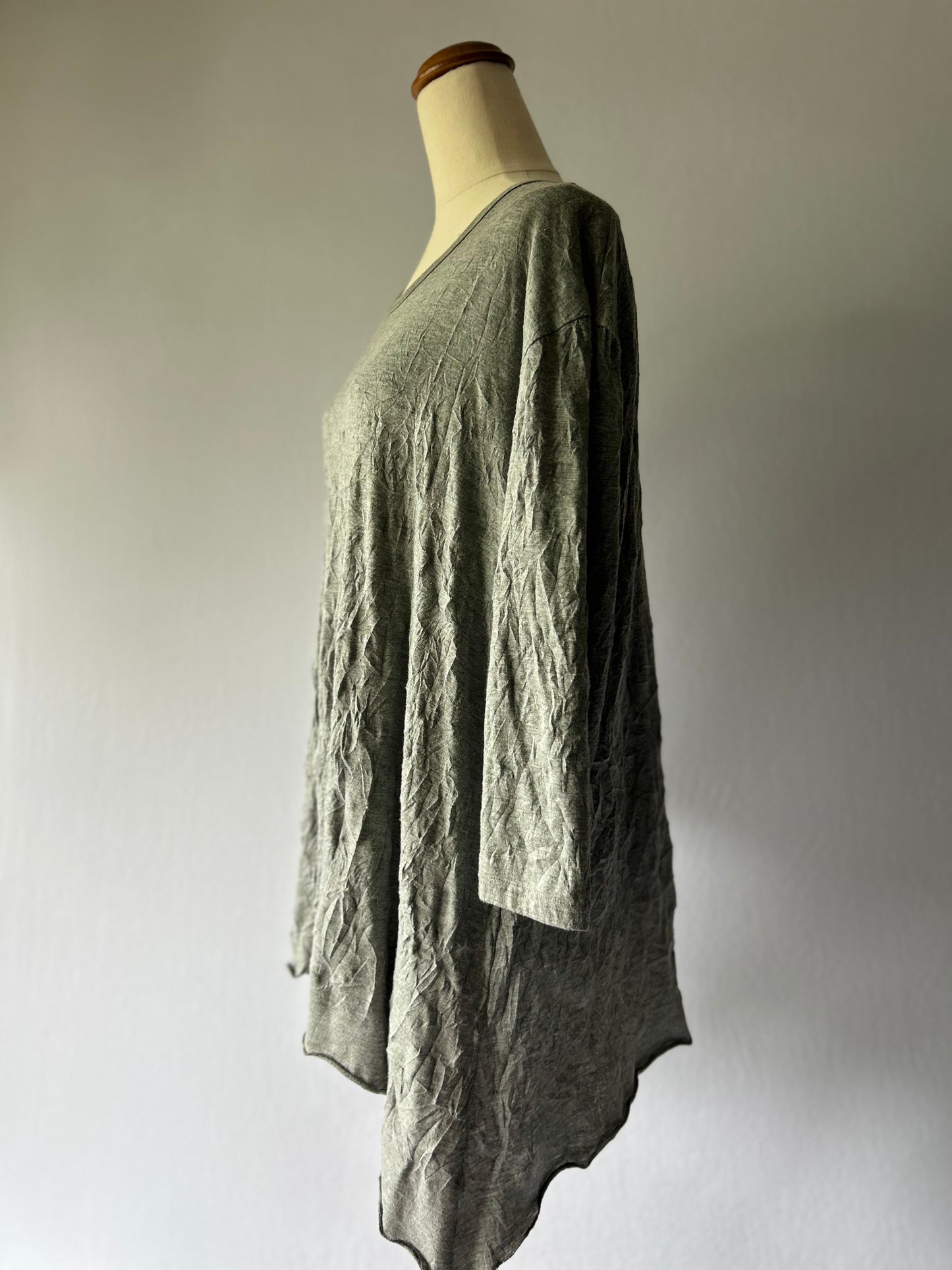 Hydra Dye Asymmetric Cotton Top – Made in New Zealand (Size Small)