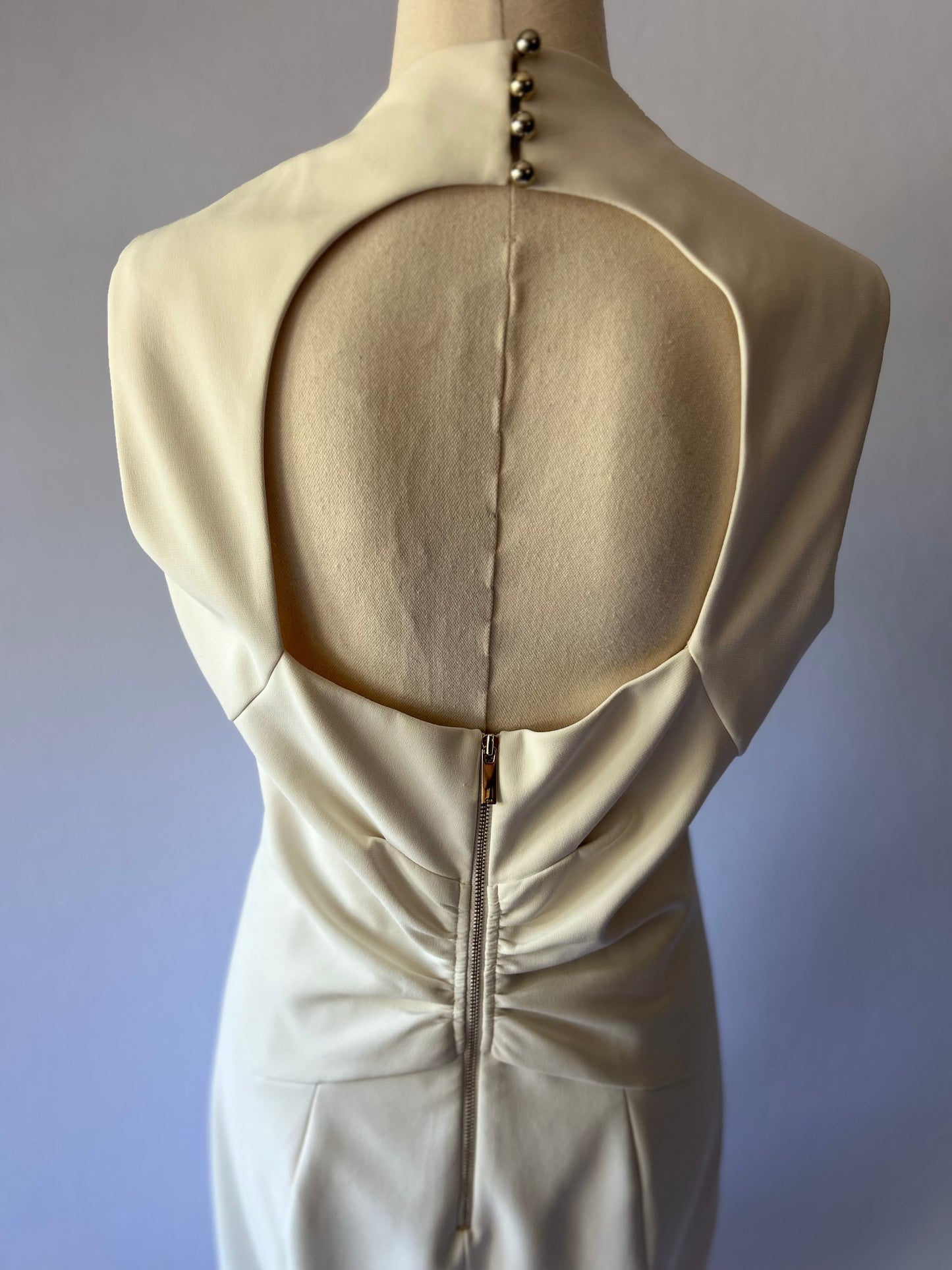 Elegant Karen Millen Ruched Sheath Dress (UK 12 / US 8 / EUR 40)