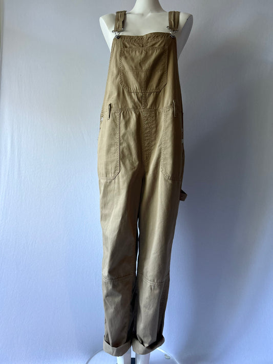Khaki Tan Cotton Utility Overalls - Size EUR 42 / US 10