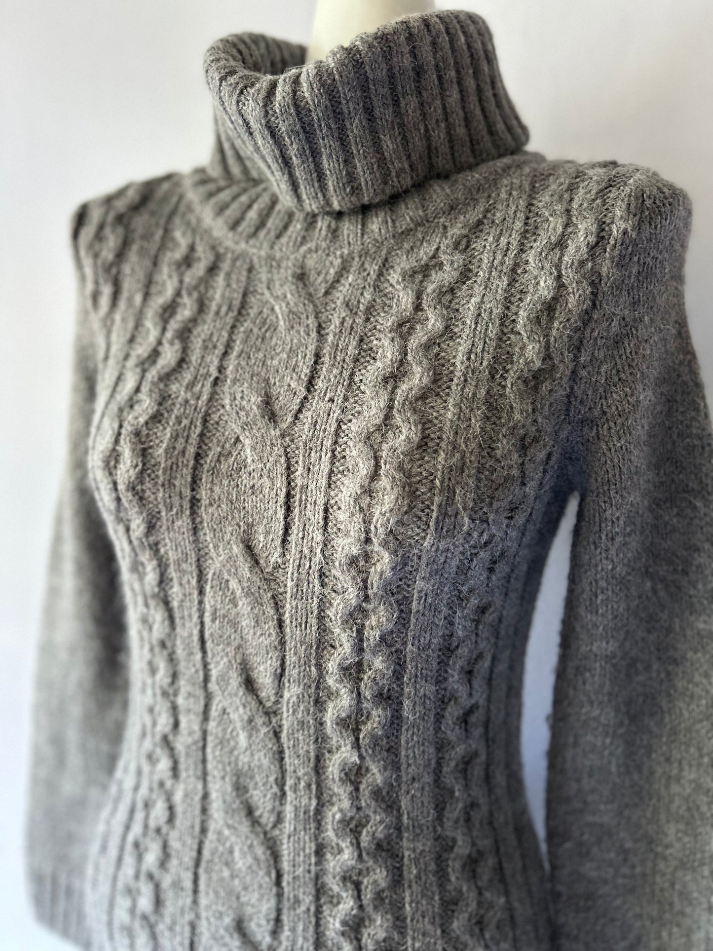 Cozy Alpaca & Wool Blend Knit Dress - Size S