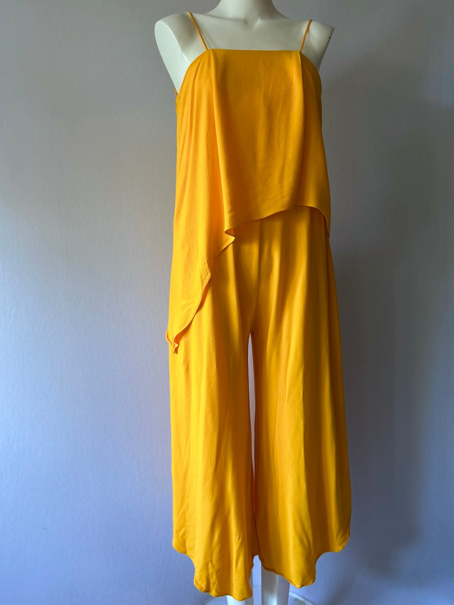 Farm Rio Mustard Yellow Layered Jumpsuit - Size S