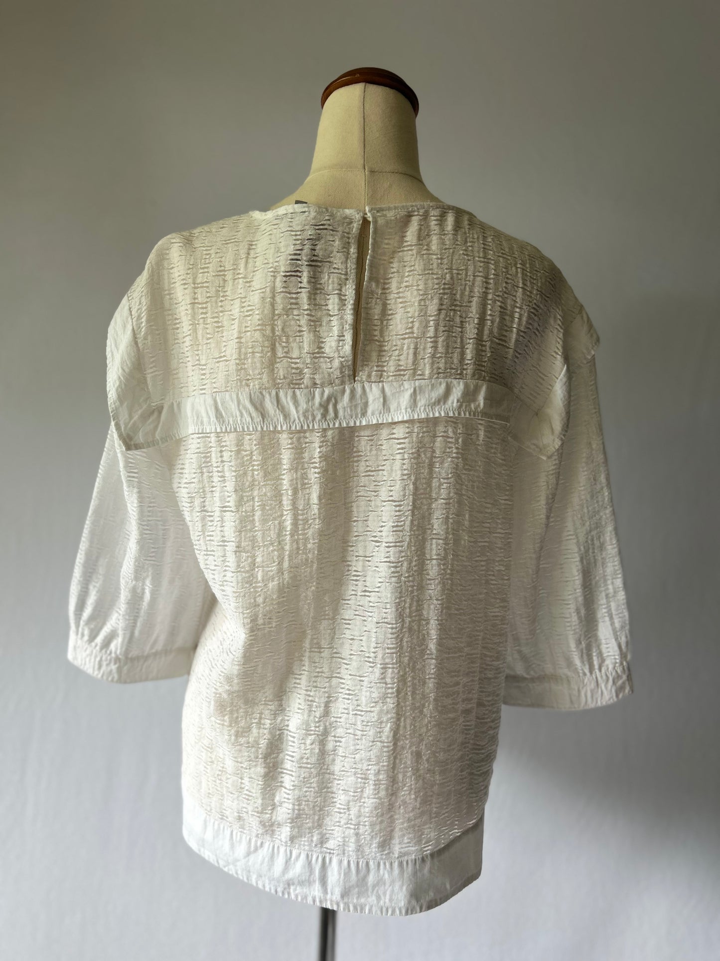 White Textured Blouse – Size 10