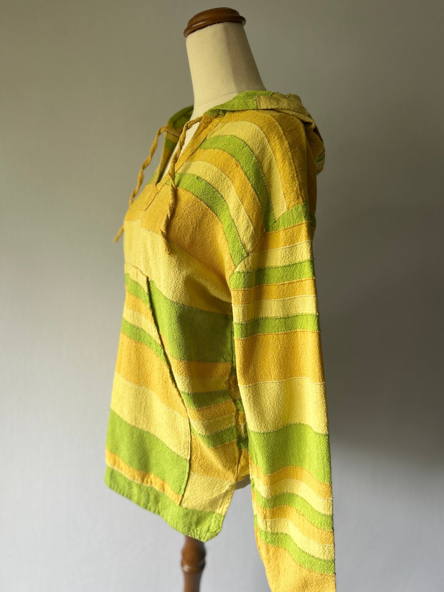 Striped Cotton Baja Hoodie – Size M