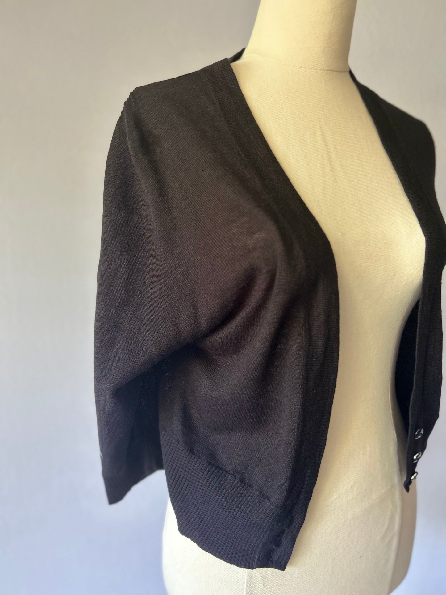 Black Cropped Cardigan – Size Small