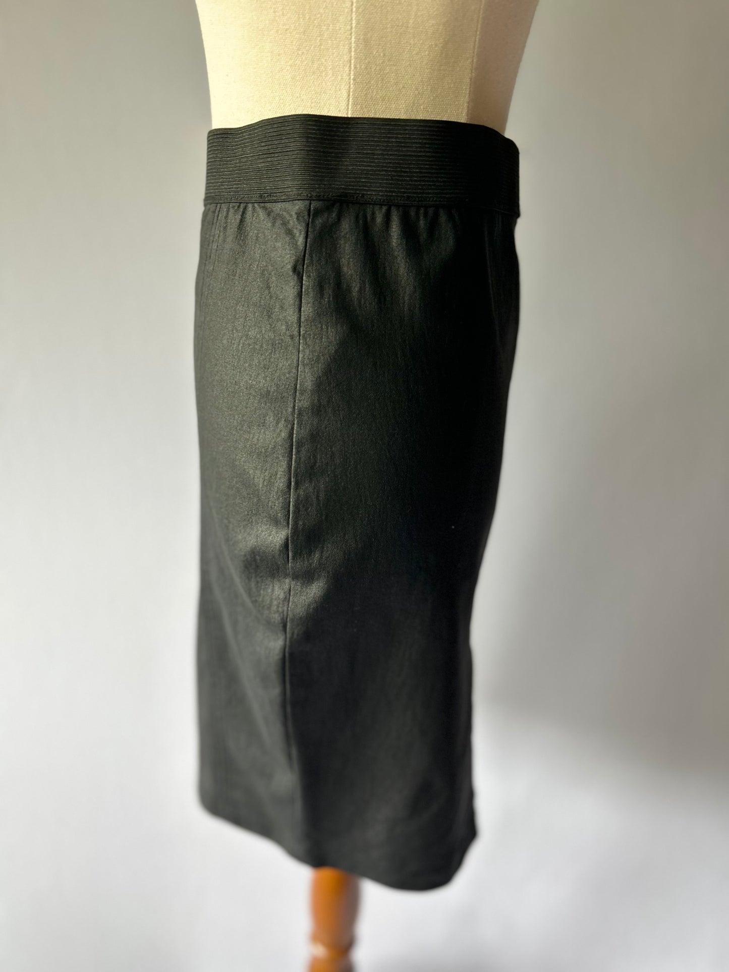 Storm Black Structured Bodycon Skirt – Size 8