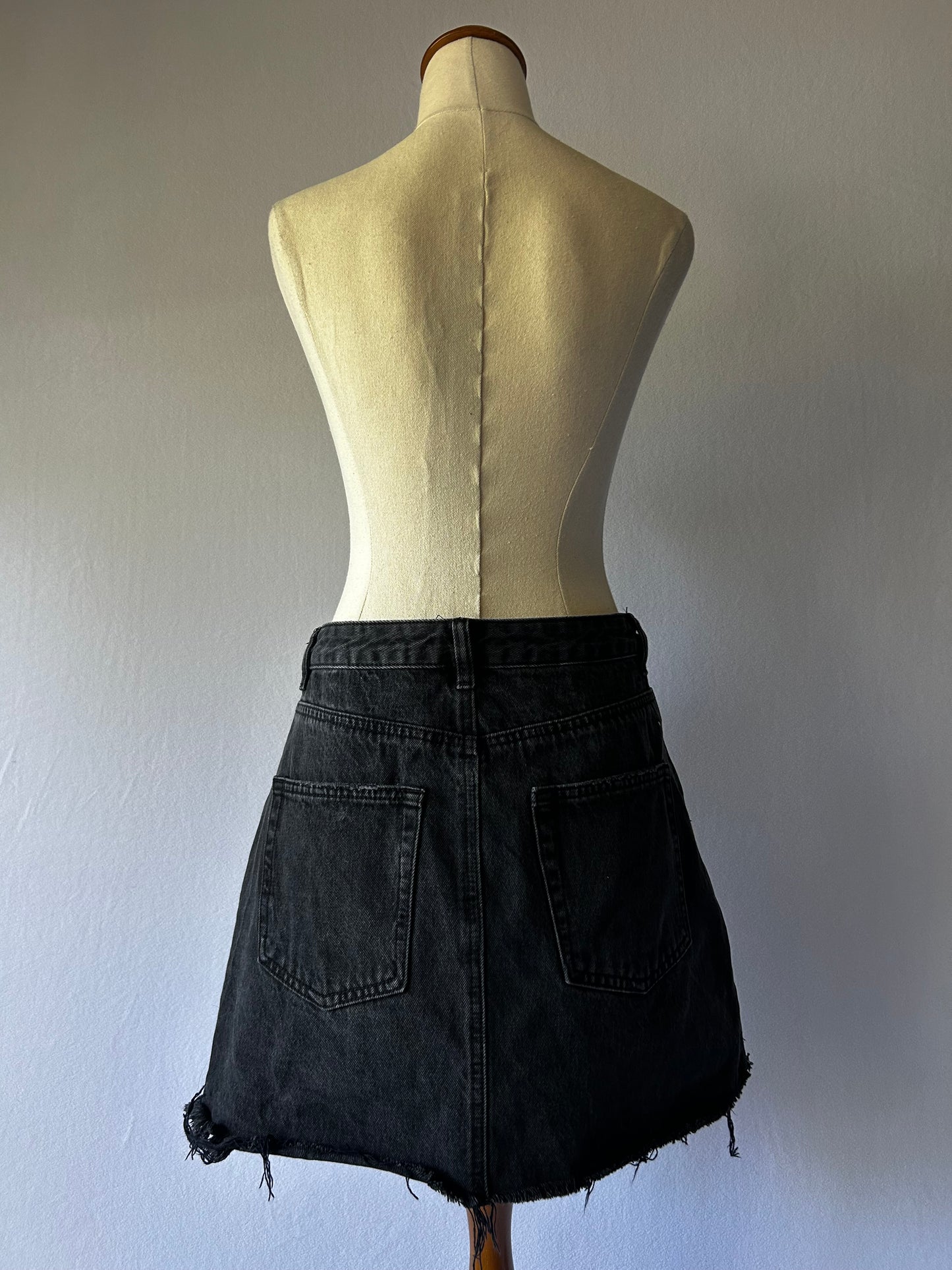 Mini Black Denim Skirt – Size 10