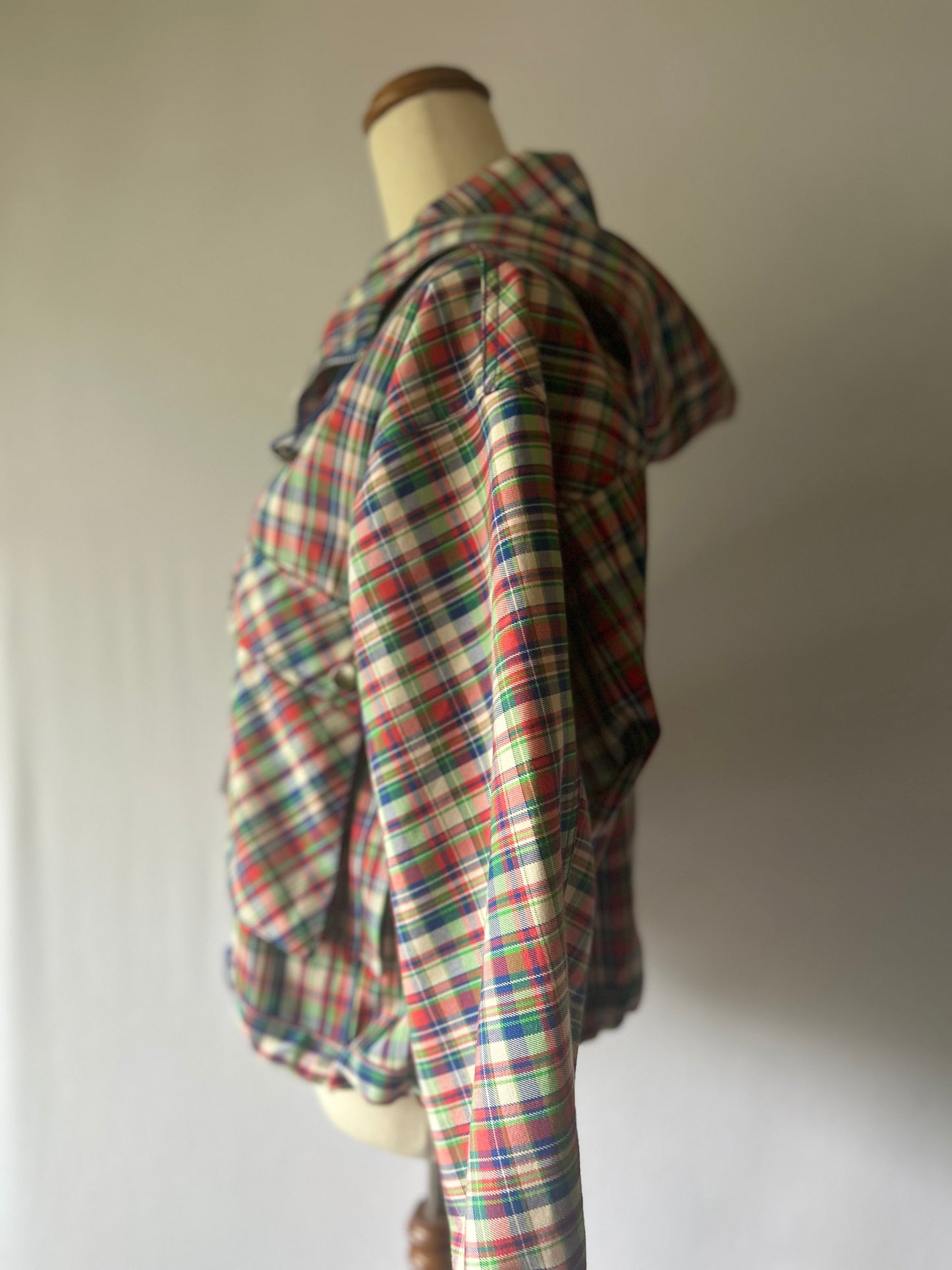 Checkered Hooded Jacket – Size Small