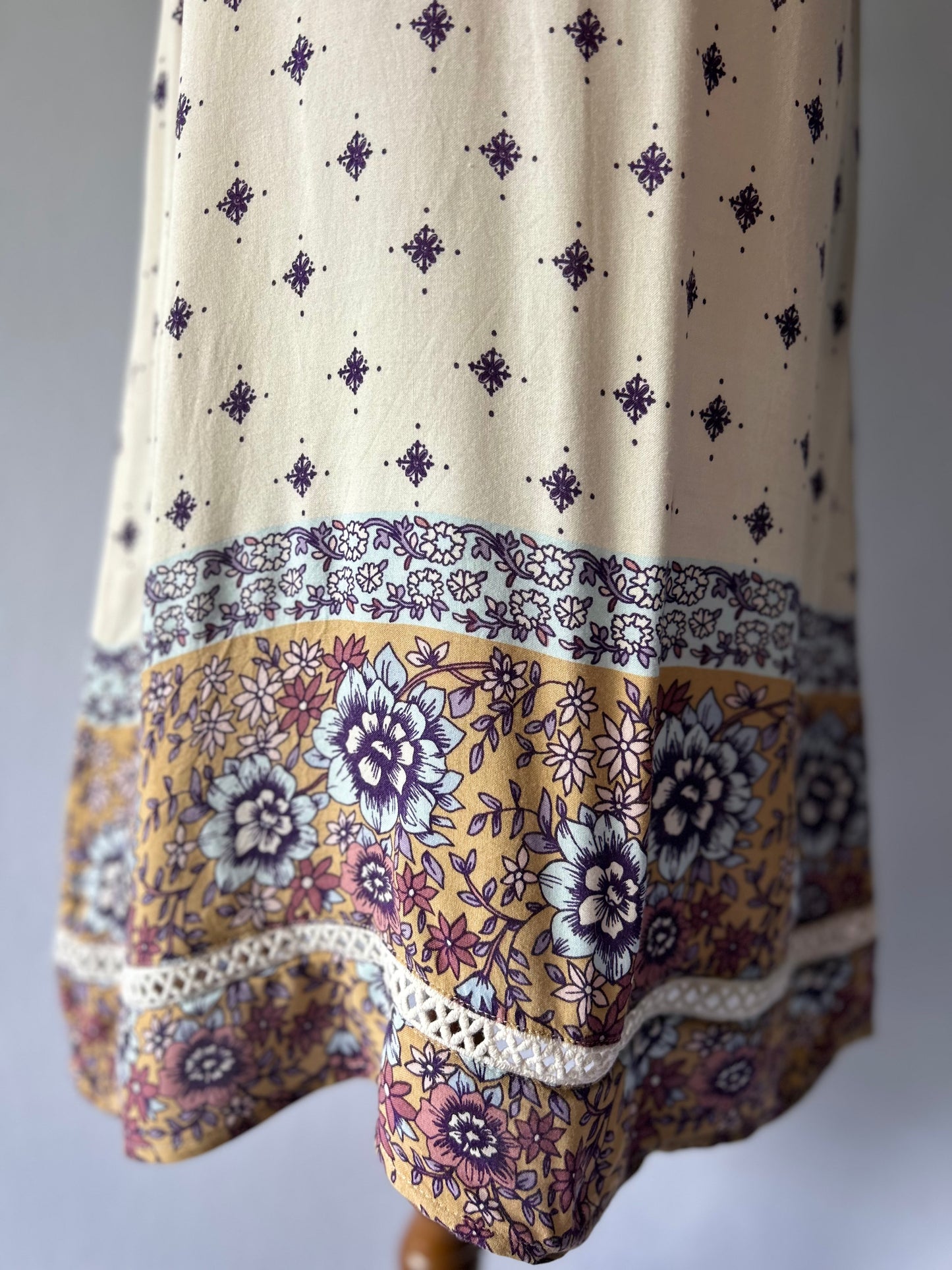 Rip Curl Boho Print Shift Dress - Viscose, size 8