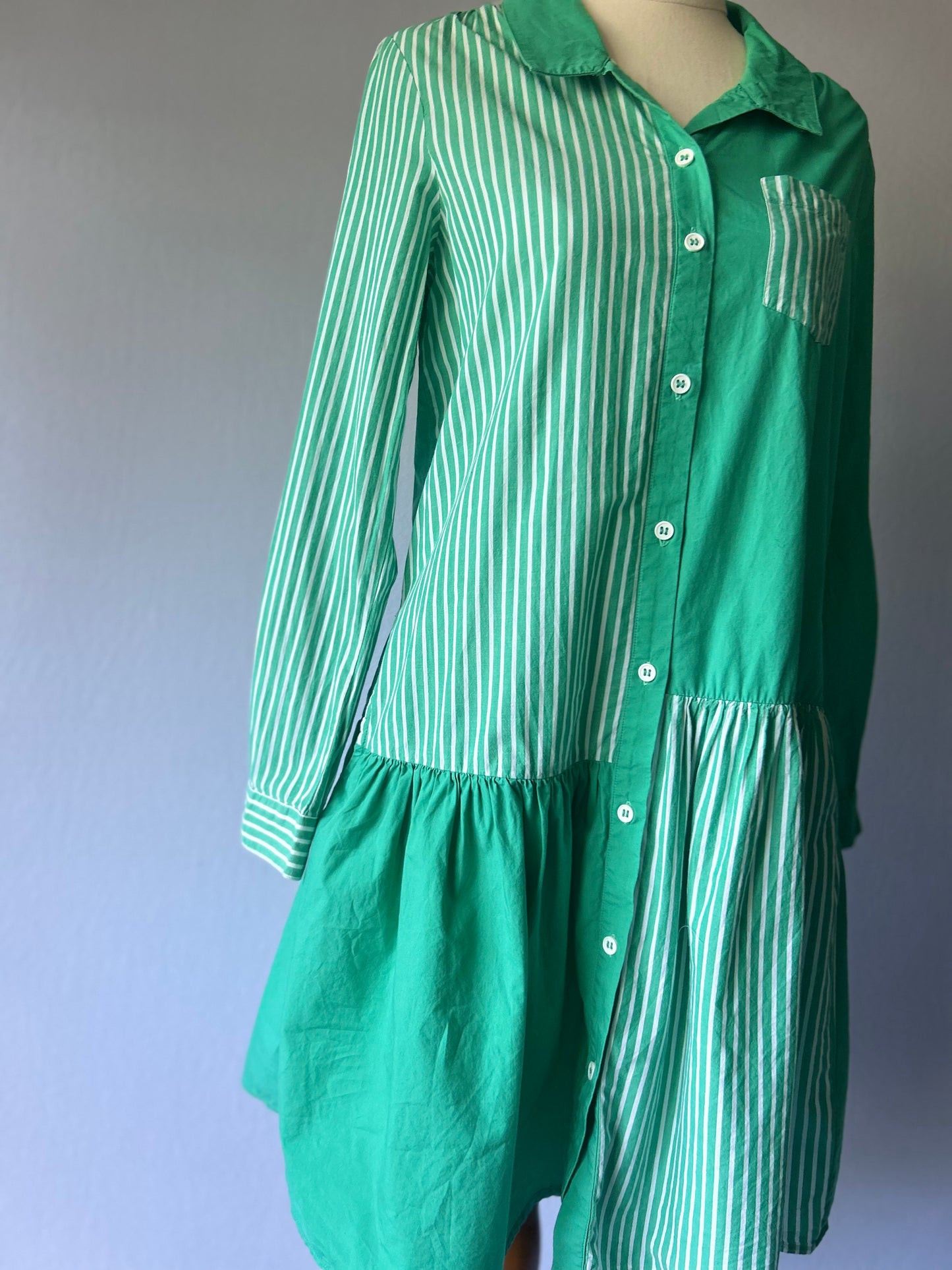 Green mint Cotton Shirt Dress – Size 6