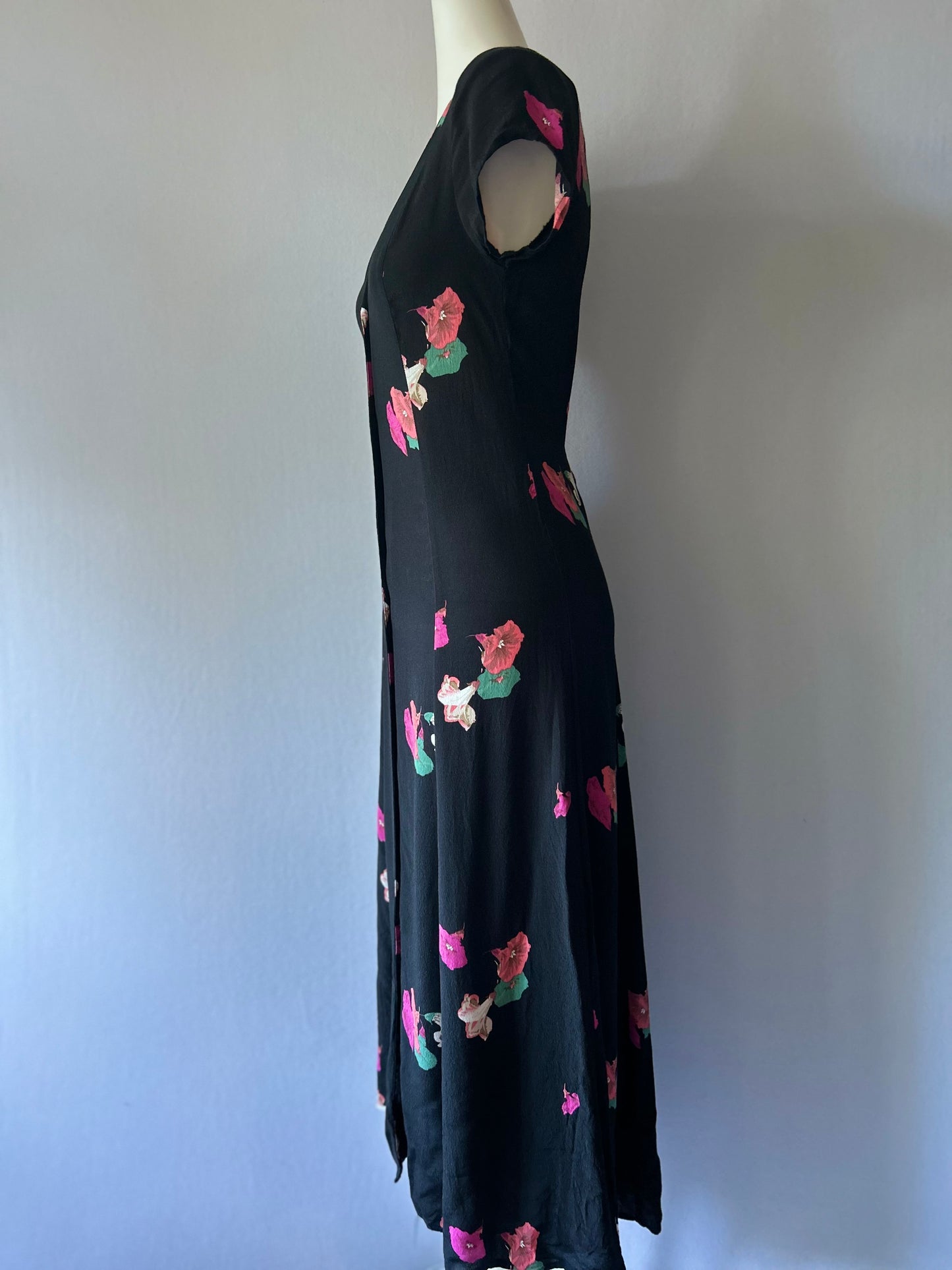 Rolla’s Floral Button-Front Midi Dress - Size XS