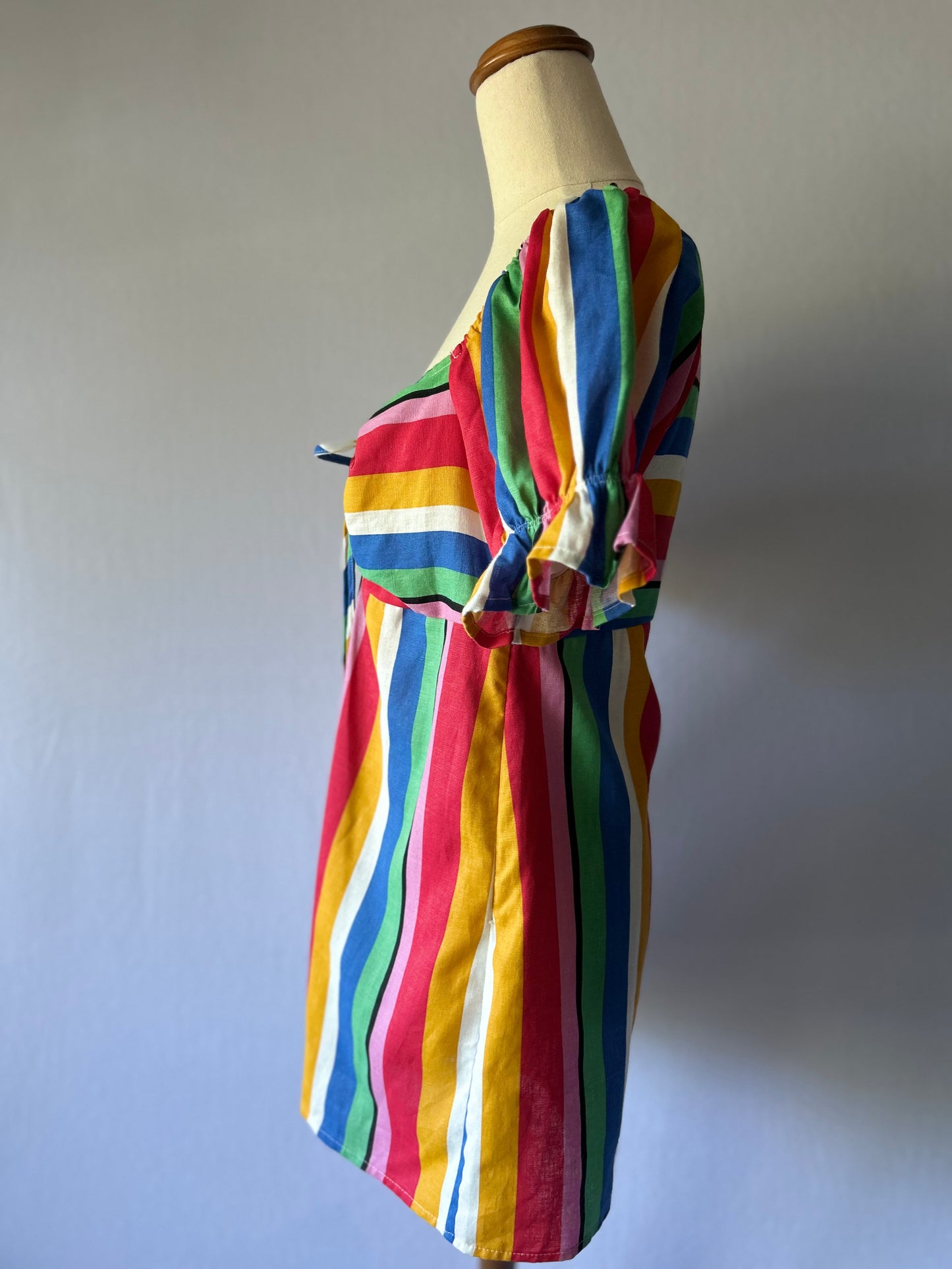 Colorful Cotton-Linen Playsuit – Size US 4 / EUR 36 / UK 8