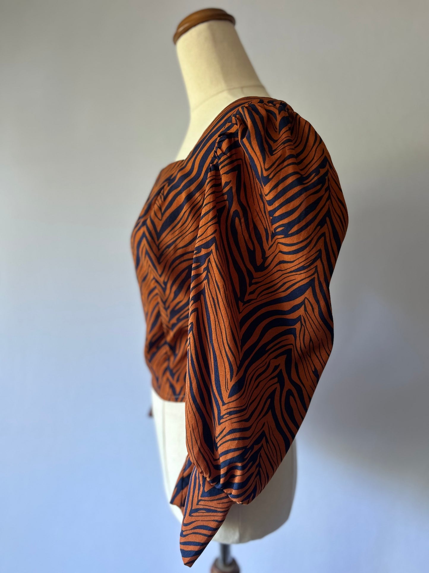 Animal Print Long Sleeve Top – Size 8