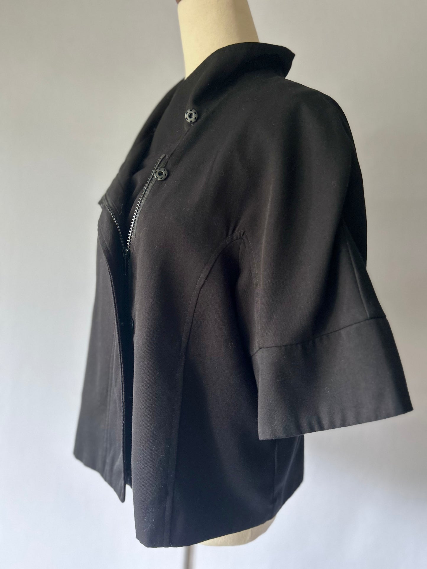 Black Cropped Jacket – Size 12