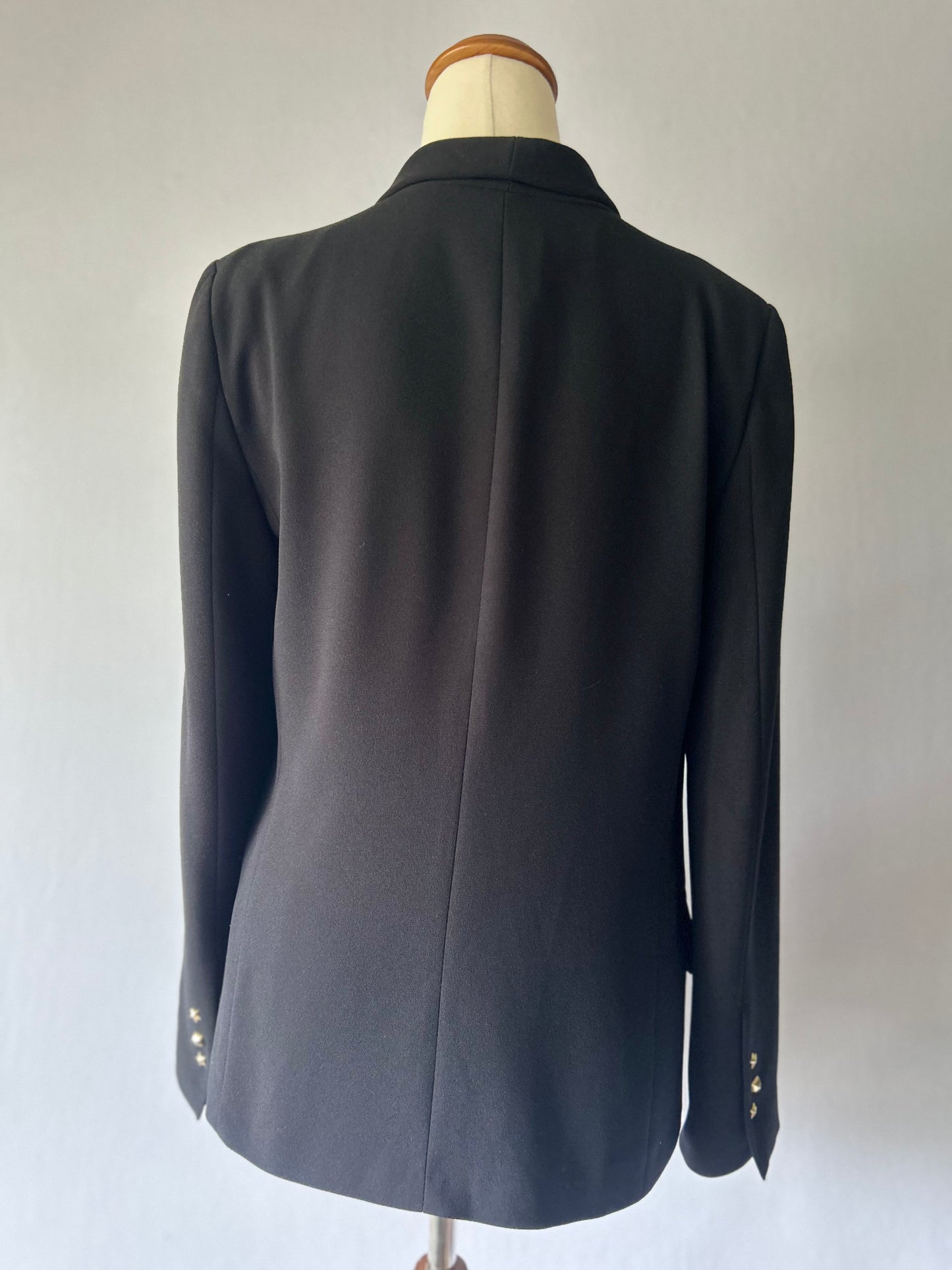 Zara Black Blazer with Star Stud Details – Size Small
