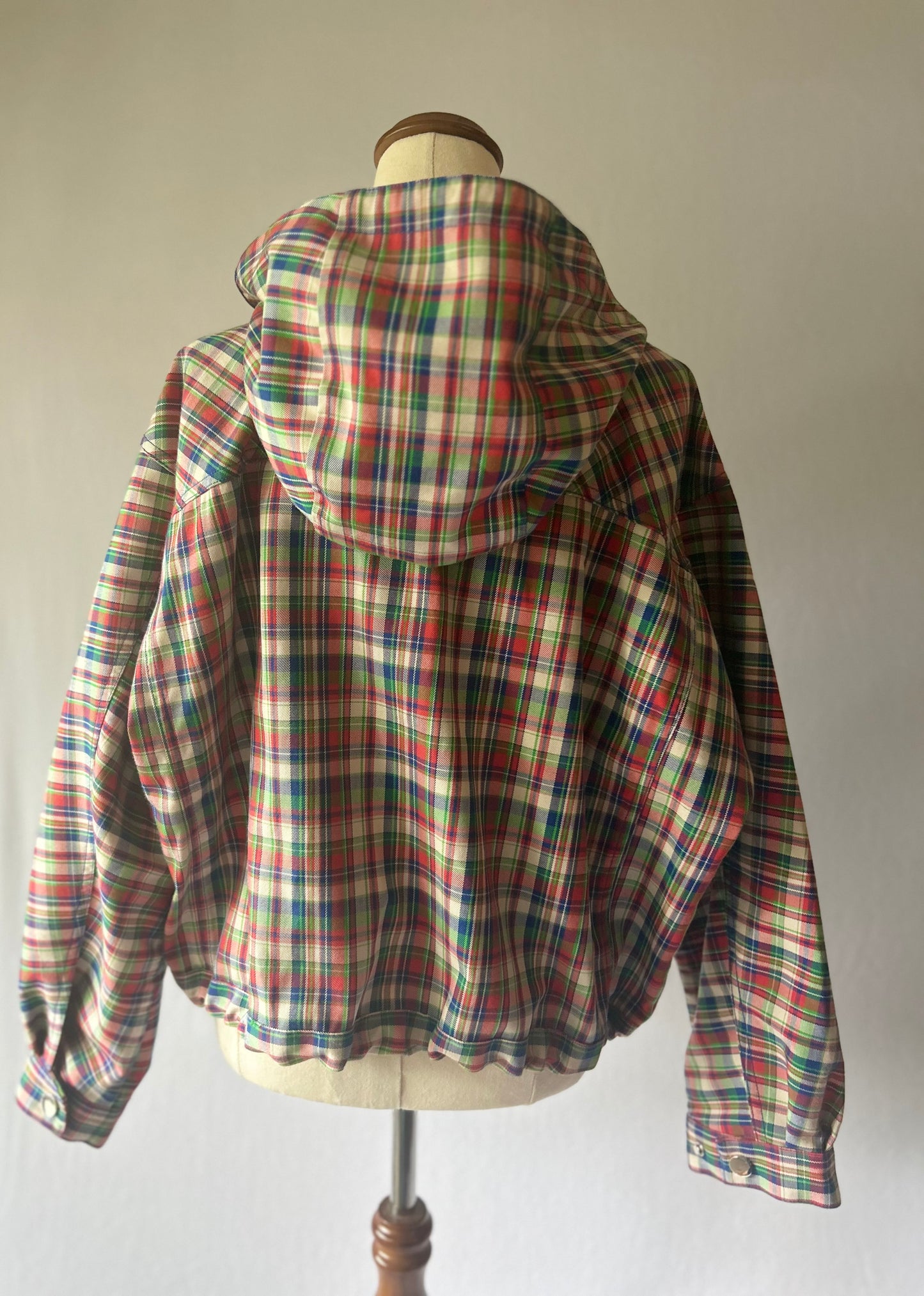 Checkered Hooded Jacket – Size Small