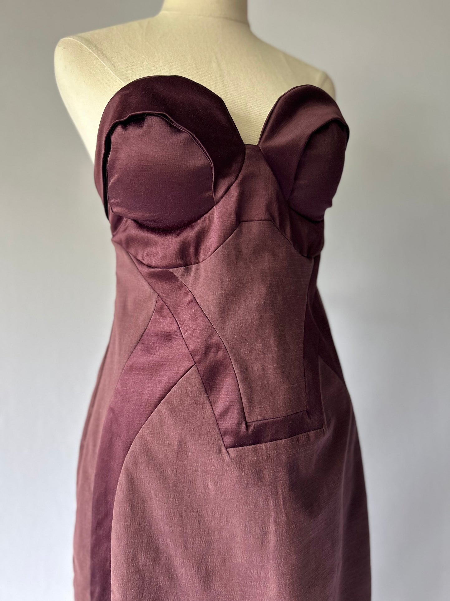 Structured Bustier Dress – Size 42 | Cotton Blend