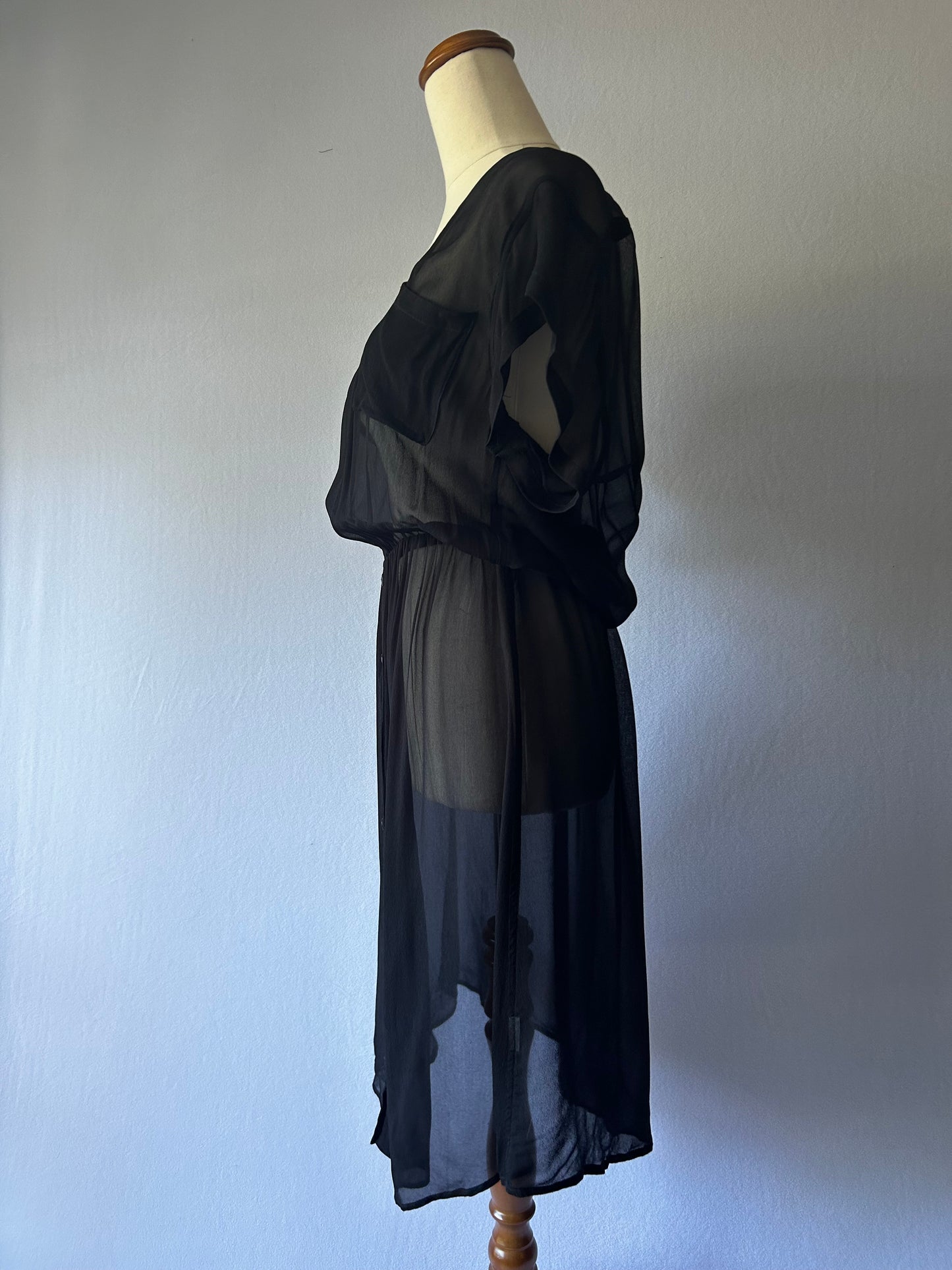 Juliette Hogan Silk Black Dress – Size 8